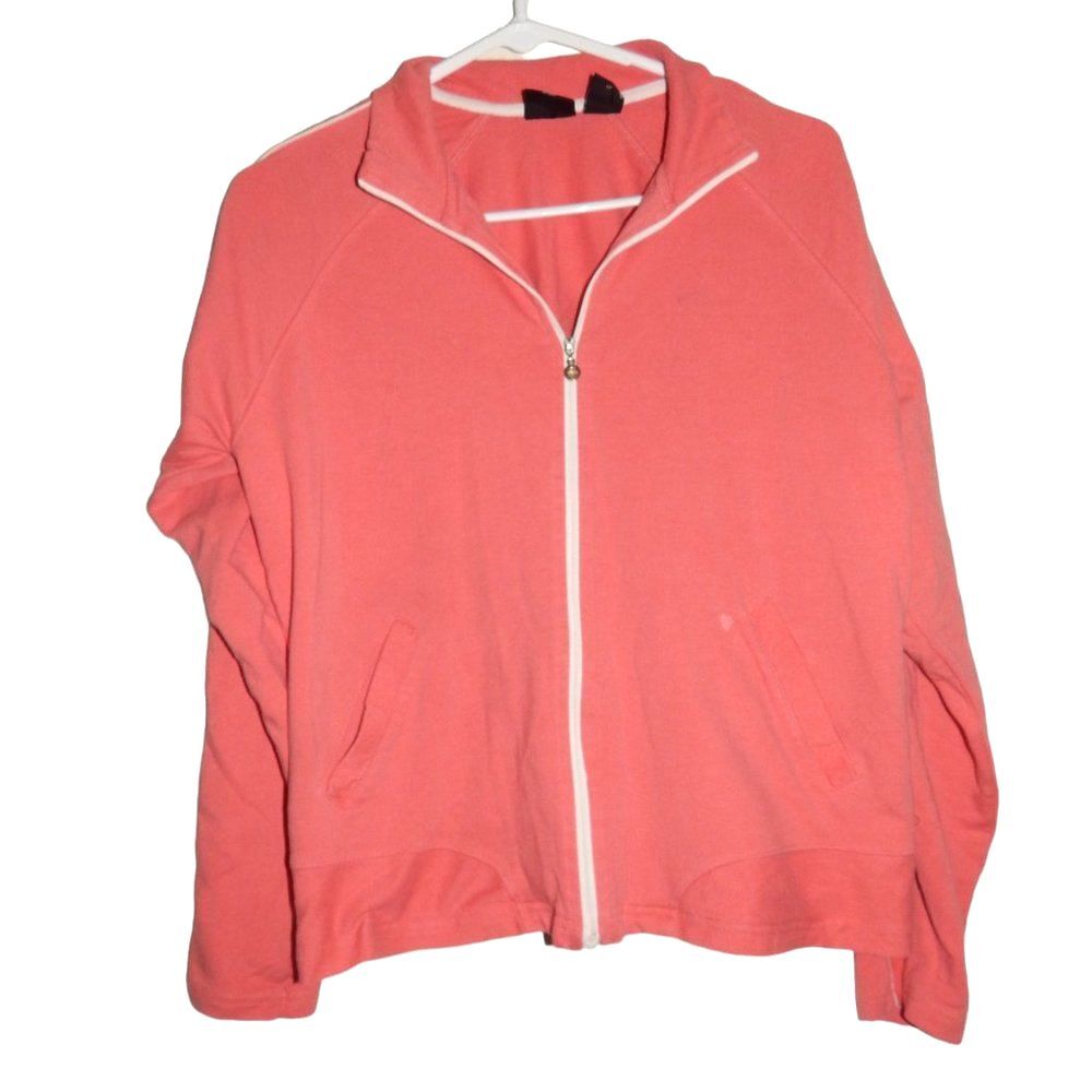 Erika Sport women’s medium coral full zip casual light jacket with pockets